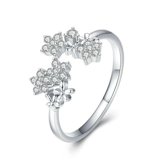 Anillo de margaritas en plata de ley 925