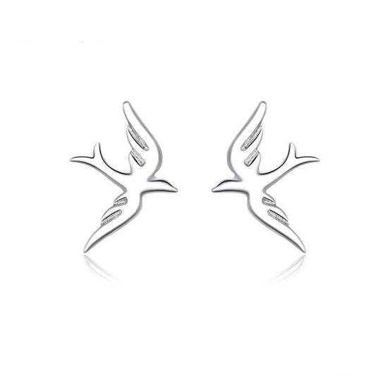Pendientes de golondrina en plata de ley 925