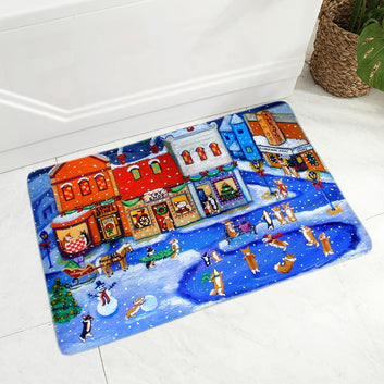 Paillasson décoratif en forme de chien Welsh Corgi Pembroke, peinture à l'huile, motif animal