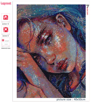 Pintura de arte de diamante Retrato de niña Bordado de diamantes Mosaico Mujer Punto de cruz Decoración del hogar