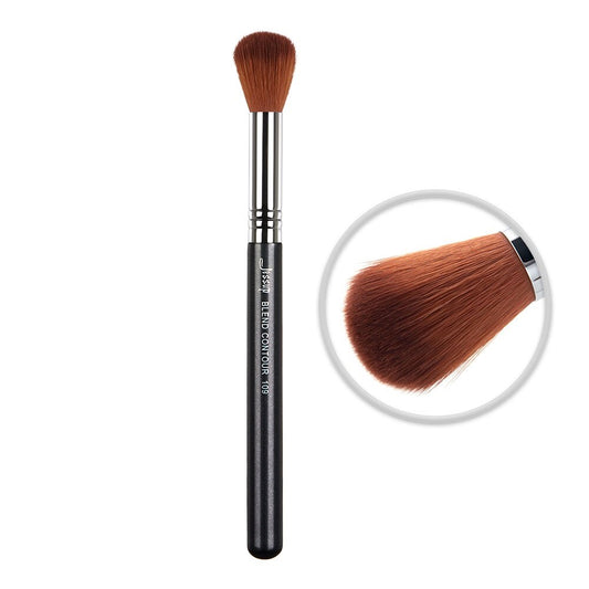 Brocha para difuminar contornos, maquillaje para rostro, fibra suave, polvo, herramienta cosmética