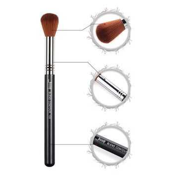 Brocha para difuminar contornos, maquillaje para rostro, fibra suave, polvo, herramienta cosmética