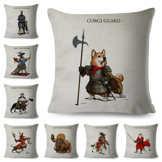 Funda de cojín con dibujos de animales divertidos para sofá o casa