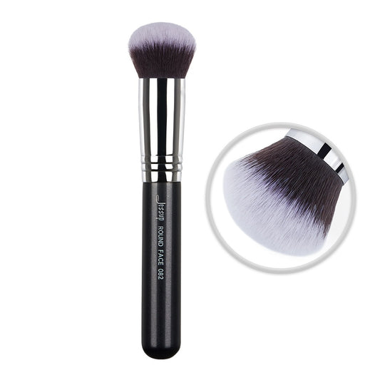 Brocha para polvos Maquillaje Herramienta de belleza facial Cabello sintético Base Difuminado Cosmético Redonda