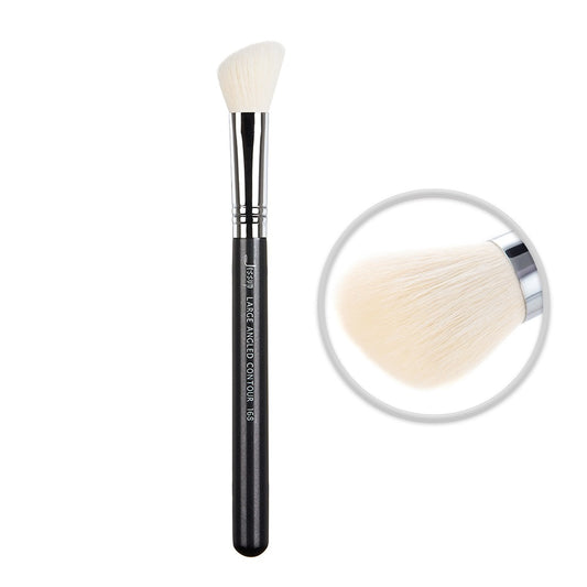 Brocha de maquillaje para contorno de mejillas Herramienta de belleza Mango de madera en ángulo grande Pelo sintético
