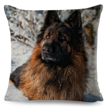 Funda de almohada decorativa para mascotas, diseño de pastor alemán