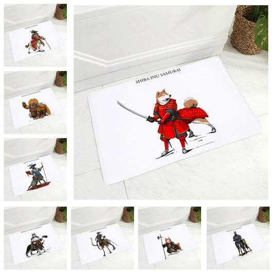 Alfombra de perro de dibujos animados Cos caballero medieval lindo felpudo para mascotas felpudo para el suelo
