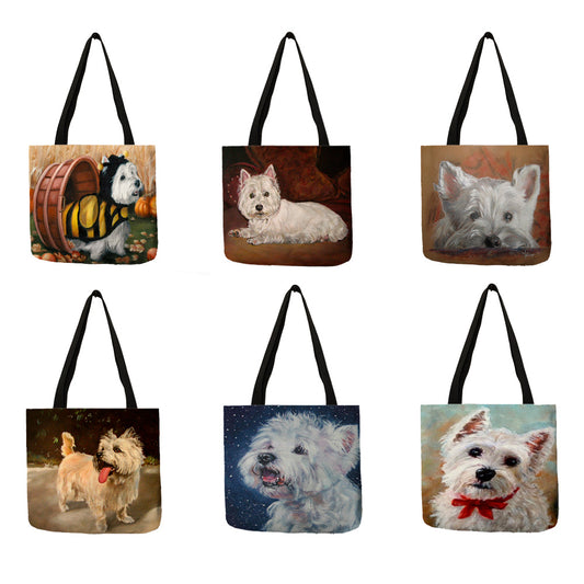 Sac de voyage imprimé chien terrier écossais