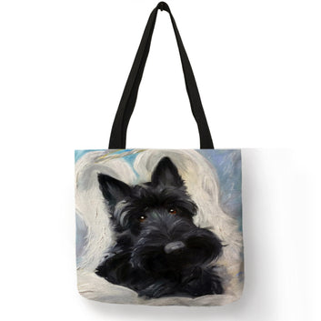 Sac de voyage imprimé chien terrier écossais