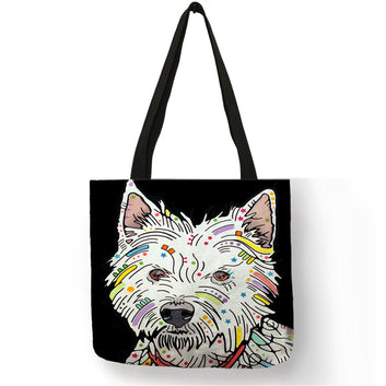 Sac fourre-tout créatif à imprimé bouledogue terrier