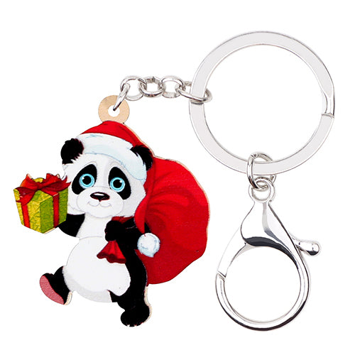 Porte-clés en acrylique en forme de panda mignon