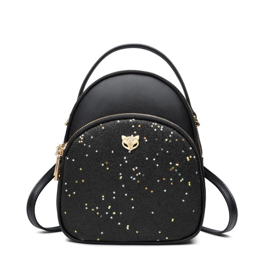 Split Leather Multilayer Space Women Backpack