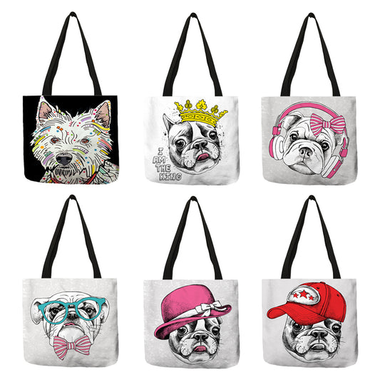 Sac fourre-tout créatif à imprimé bouledogue terrier