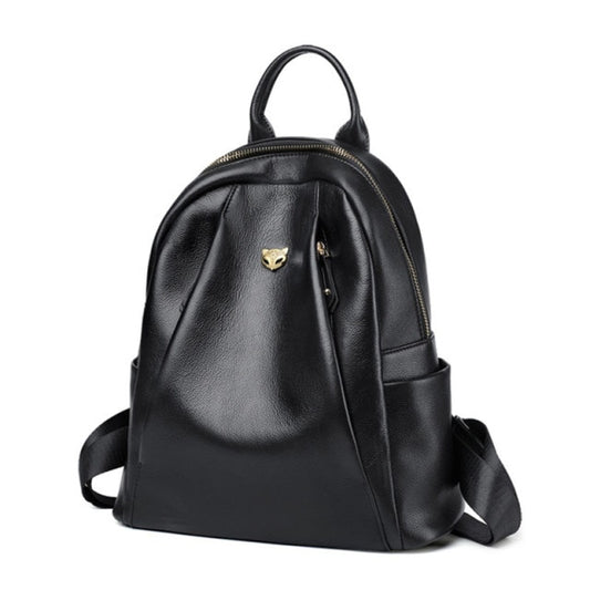 Genuine Cow Leather Fashion Ladies Travel Backpack
