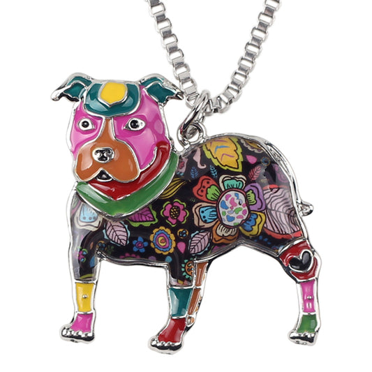 Maxi Statement Metal Alloy Pit Bull Buster Dog Choker Necklace