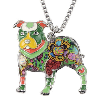 Maxi Statement Metal Alloy Pit Bull Buster Dog Choker Necklace