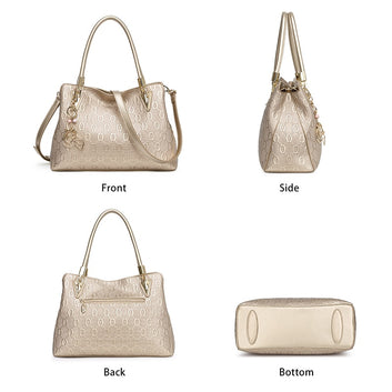 Women Split Cow Leather Fashion Totes Handbag