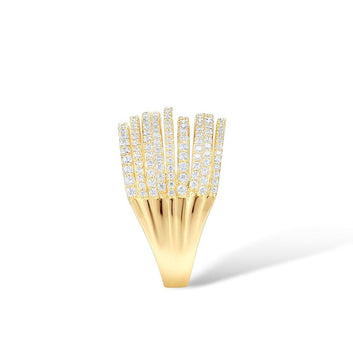 Anillo de oro amarillo 375 de 9 quilates, blanco brillante, para aniversario, joyería fina