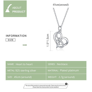Collar de amor infinito en plata de ley 925