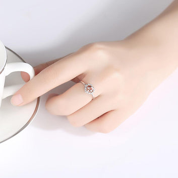 Romantic Heart Shape Gemstone Ring