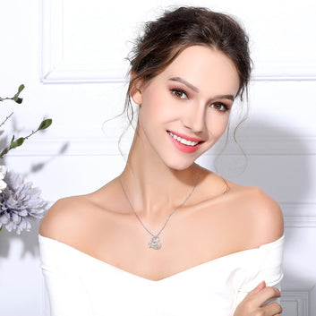 Collier éléphant mère et fils en argent sterling 925