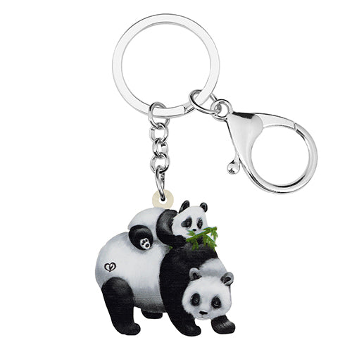 Porte-clés panda chinois en acrylique