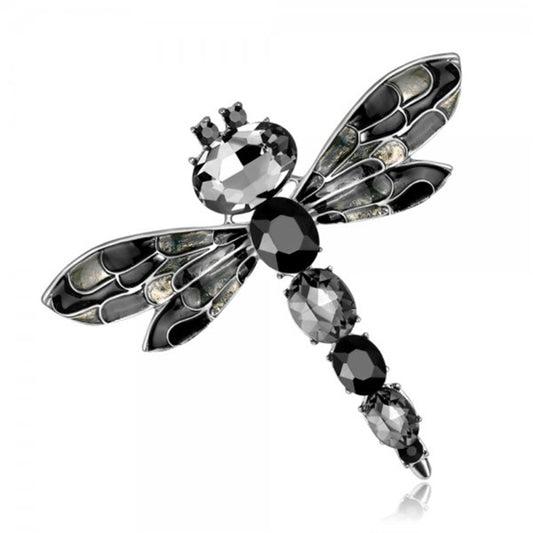Broches de libélula esmaltados, broches de insectos con diamantes de imitación, ideales para fiestas, banquetes y ocasiones informales.